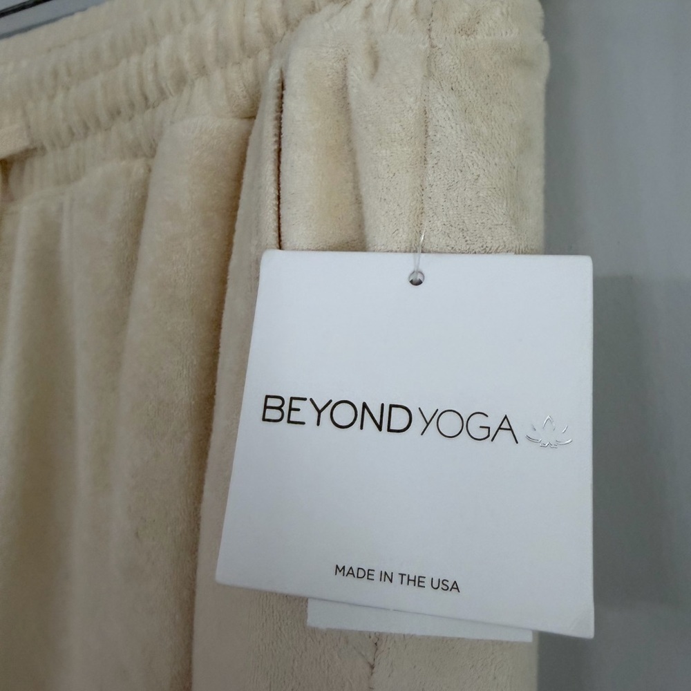 New! Beyond Yoga Tropez Pull On Wide Leg Terry Cloth Pant Active Lounge Comfort - Picture 3 of 9